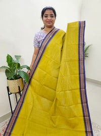 Kanchi Cotton Saree - Yellow