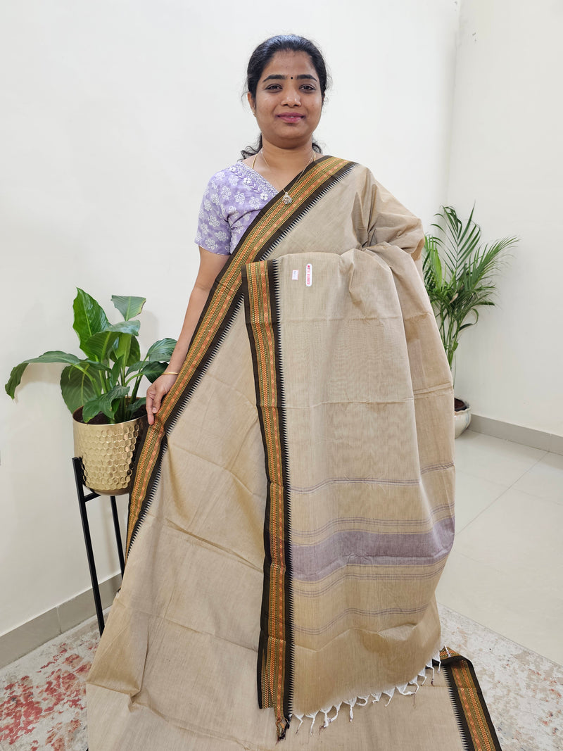 Kanchi Cotton Saree - Beige