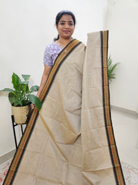 Kanchi Cotton Saree - Beige