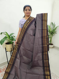 Kanchi Cotton Saree - Dark Beige