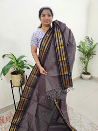 Kanchi Cotton Saree - Dark Beige