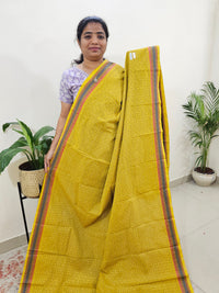 Kanchi Cotton Saree - Yellow