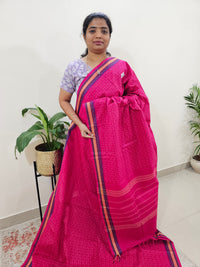 Kanchi Cotton Saree - Pink