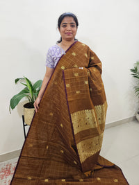 Kanchi Cotton Saree - Honey Brown