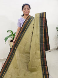 Kanchi Cotton Saree - Dark Beige