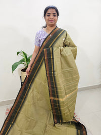 Kanchi Cotton Saree - Dark Beige