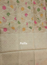 Kora Tissue Saree - Beige