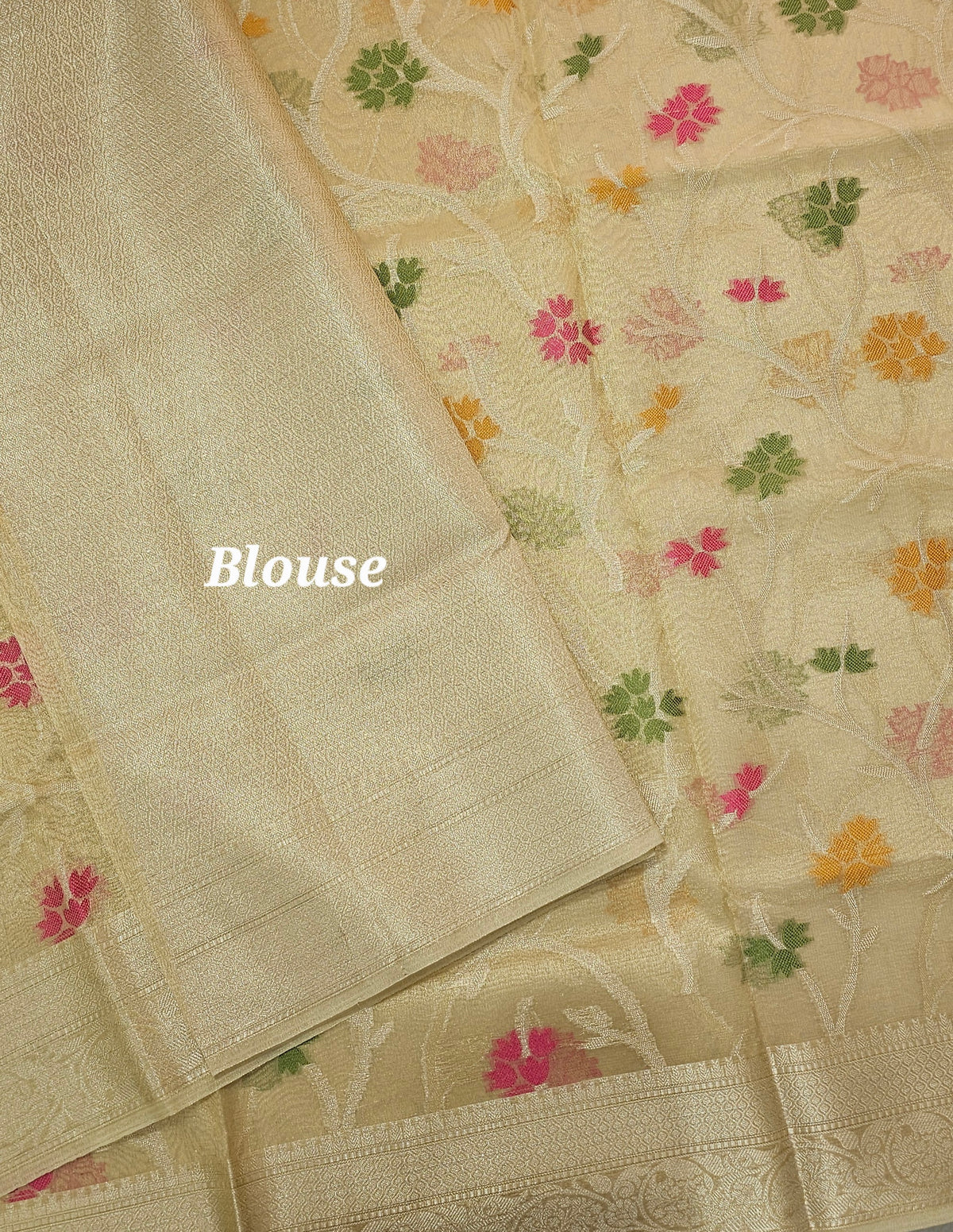 Kora Tissue Saree - Gold