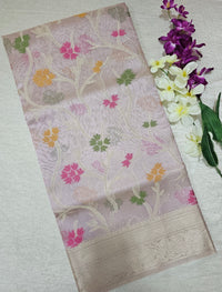 Kora Tissue Saree - Pink