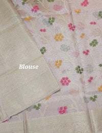 Kora Tissue Saree - Pink