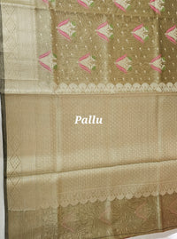 Kora Tissue Saree - Golden