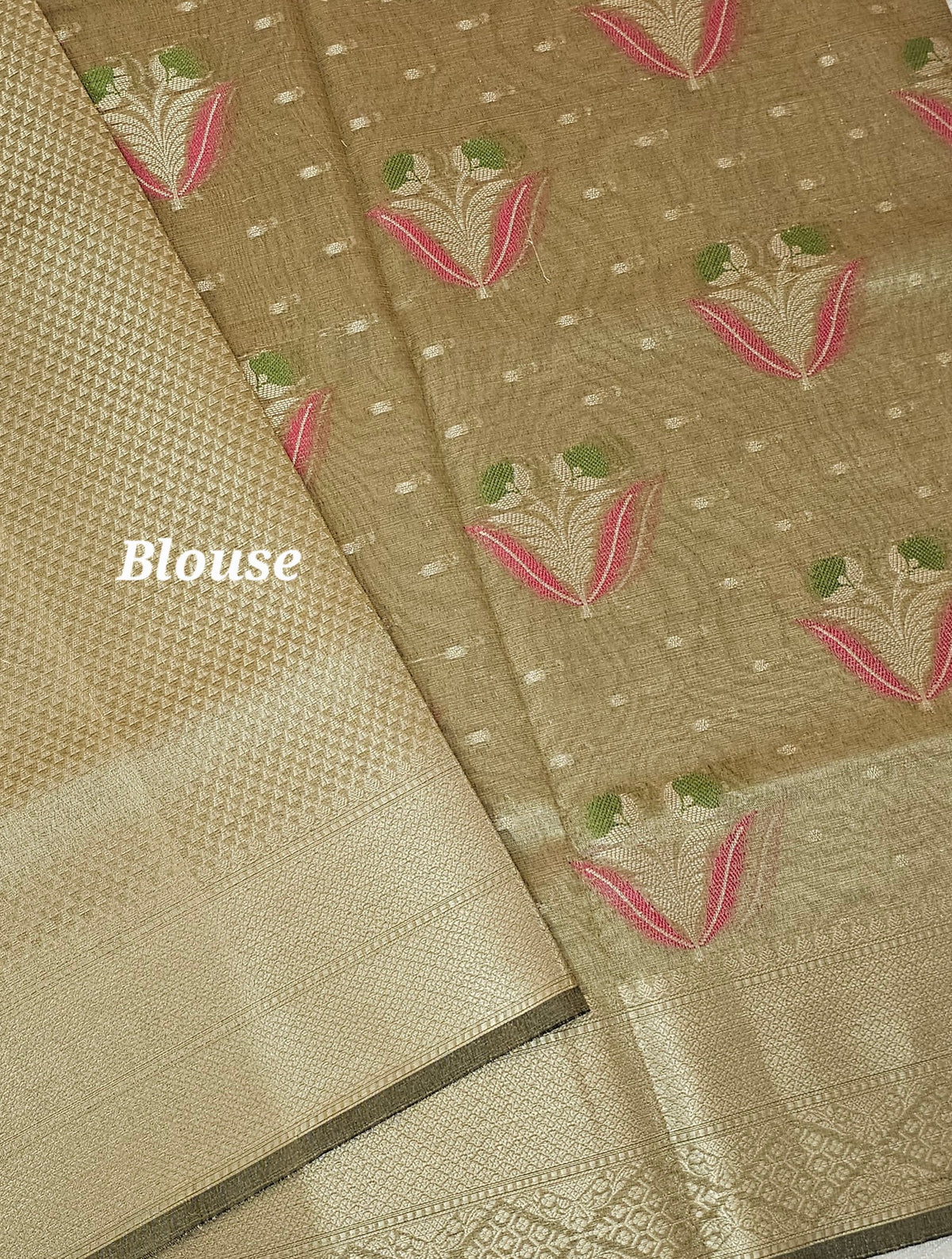 Kora Tissue Saree - Golden