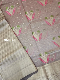 Kora Tissue Saree - Lavender