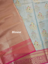 Kora Tissue Saree - Grey