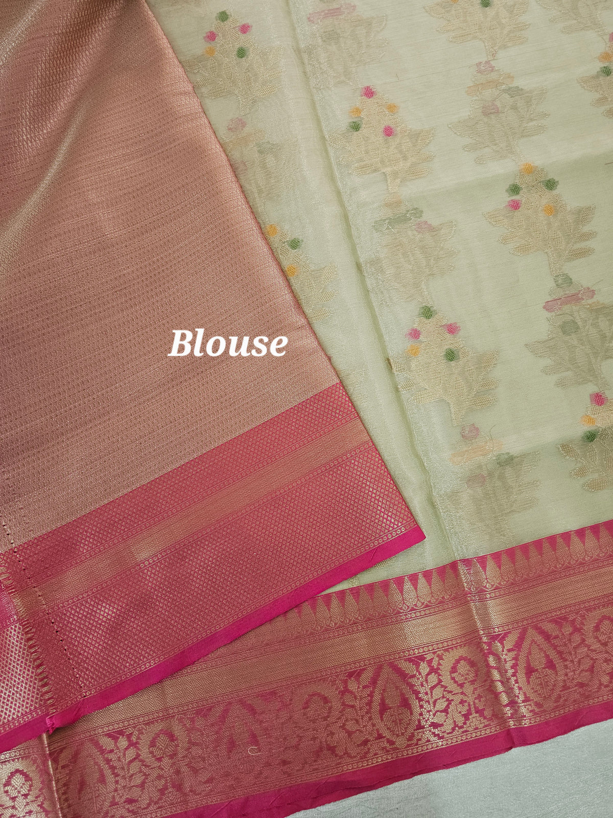 Kora Tissue Saree - Beige