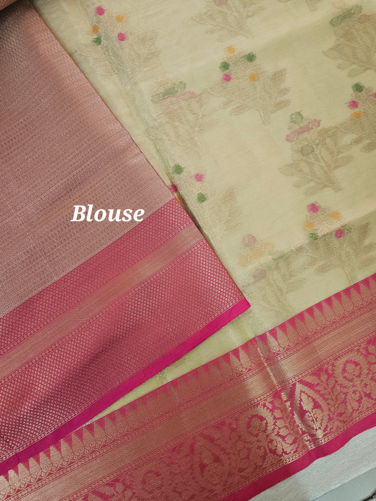 Kora Tissue Saree - Gold