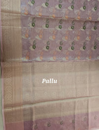 Kora Tissue Saree - Pink