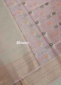 Kora Tissue Saree - Pink