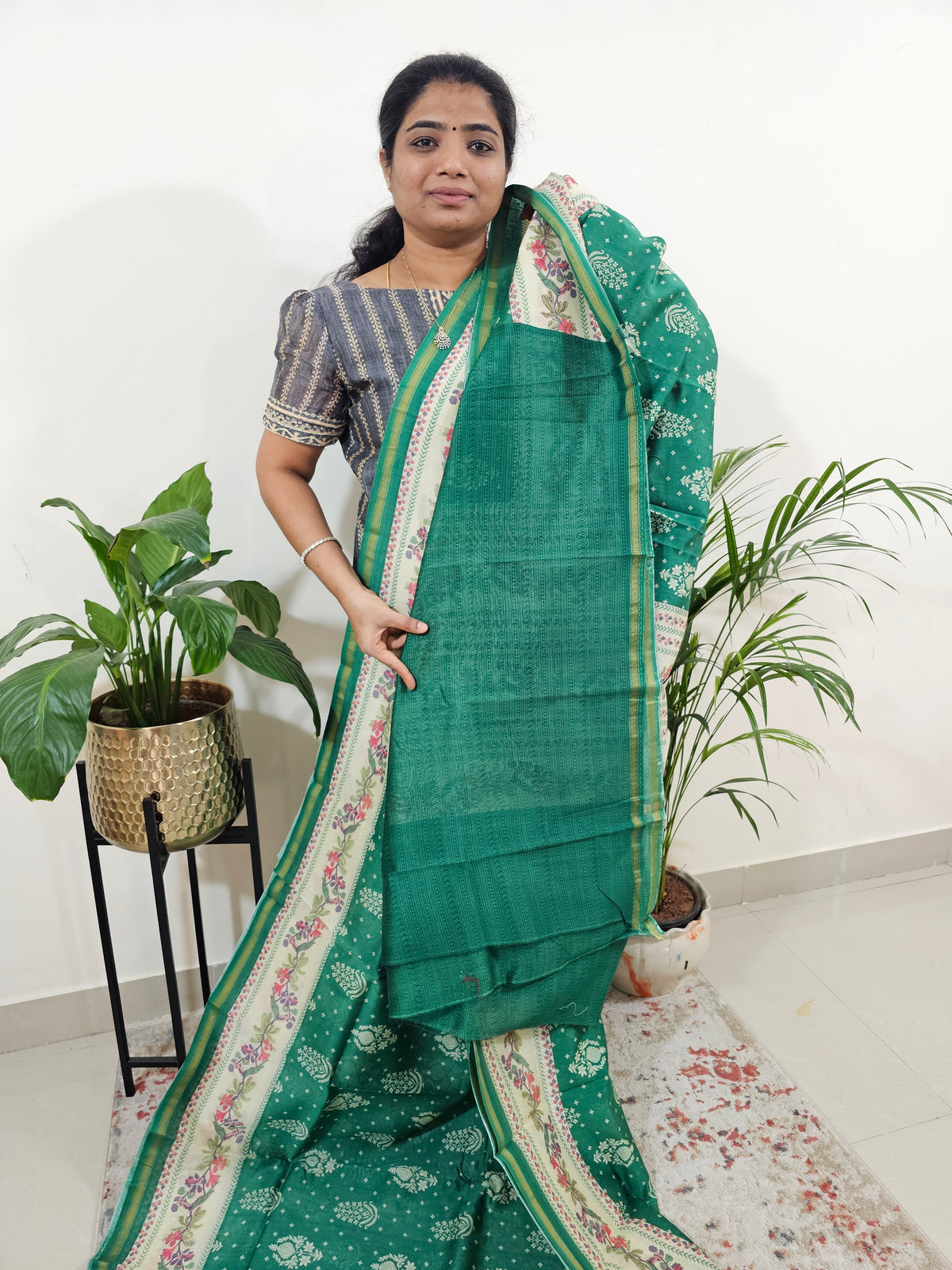 Pure Chanderi Butter Silk - Green