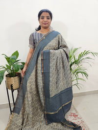Pure Chanderi Butter Silk - Dark Grey