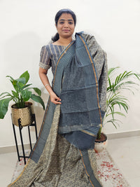 Pure Chanderi Butter Silk - Dark Grey
