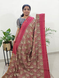 Pure Chanderi Butter Silk - Red Shade