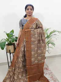 Pure Chanderi Butter Silk - Honey Brown
