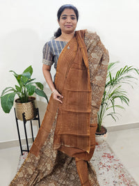 Pure Chanderi Butter Silk - Honey Brown