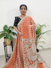 Cotton Kalamkari Saree - Orange