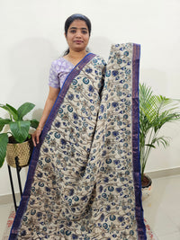 Chennuri Silk Lotus Pattern - Blue