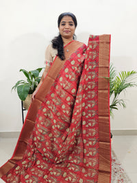 Pure Chanderi Butter Silk - Red