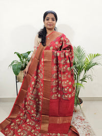 Pure Chanderi Butter Silk - Red