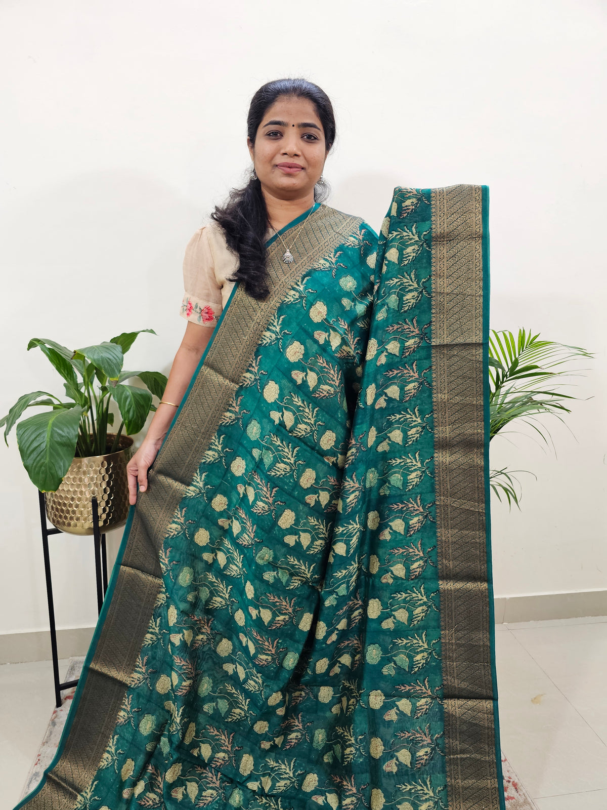 Pure Chanderi Butter Silk - Green