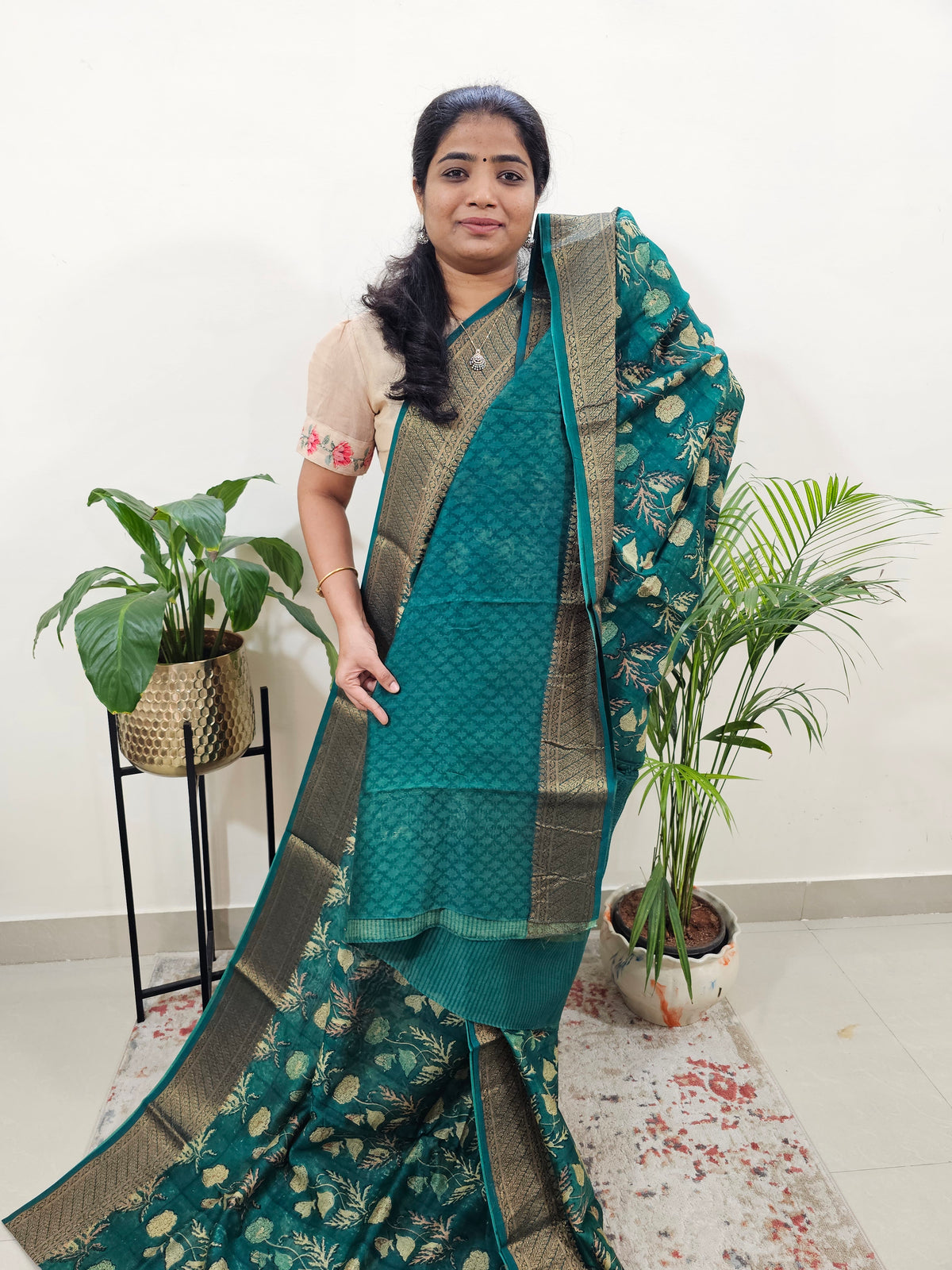 Pure Chanderi Butter Silk - Green