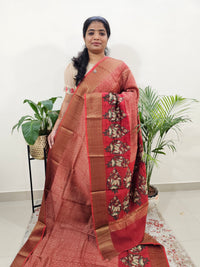 Pure Chanderi Butter Silk - Red