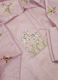 Semi Kota Unstitched Salwar Suit - Lavender