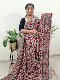 Cotton Kalamkari Saree - Maroon