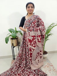 Cotton Kalamkari Saree - Maroon