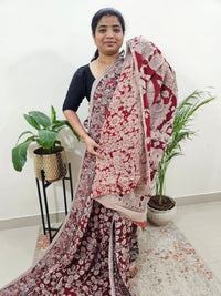 Cotton Kalamkari Saree - Maroon
