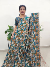 Cotton Kalamkari Saree - Green