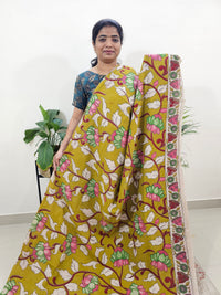 Cotton Kalamkari Saree - Green