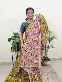 Cotton Kalamkari Saree - Green