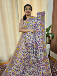 Cotton Kalamkari Saree - Violet