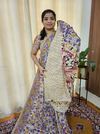 Cotton Kalamkari Saree - Violet