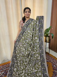 Cotton Kalamkari Saree - Green