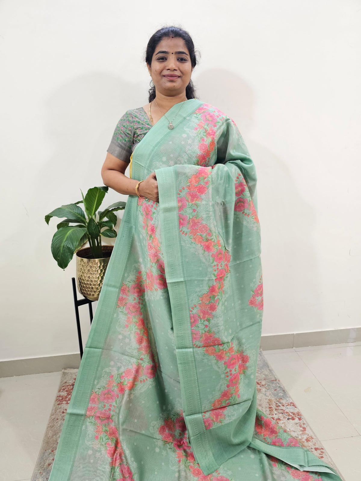 Pure Chanderi Butter Silk - Green