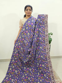 Cotton Kalamkari Saree - Dark Lavender