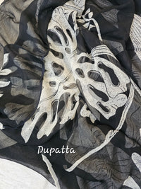 Cotton Unstitched Salwar - Black