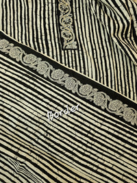 Cotton Unstitched Salwar - Black