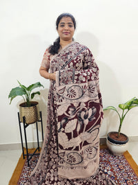 Cotton Kalamkari Saree - Maroon